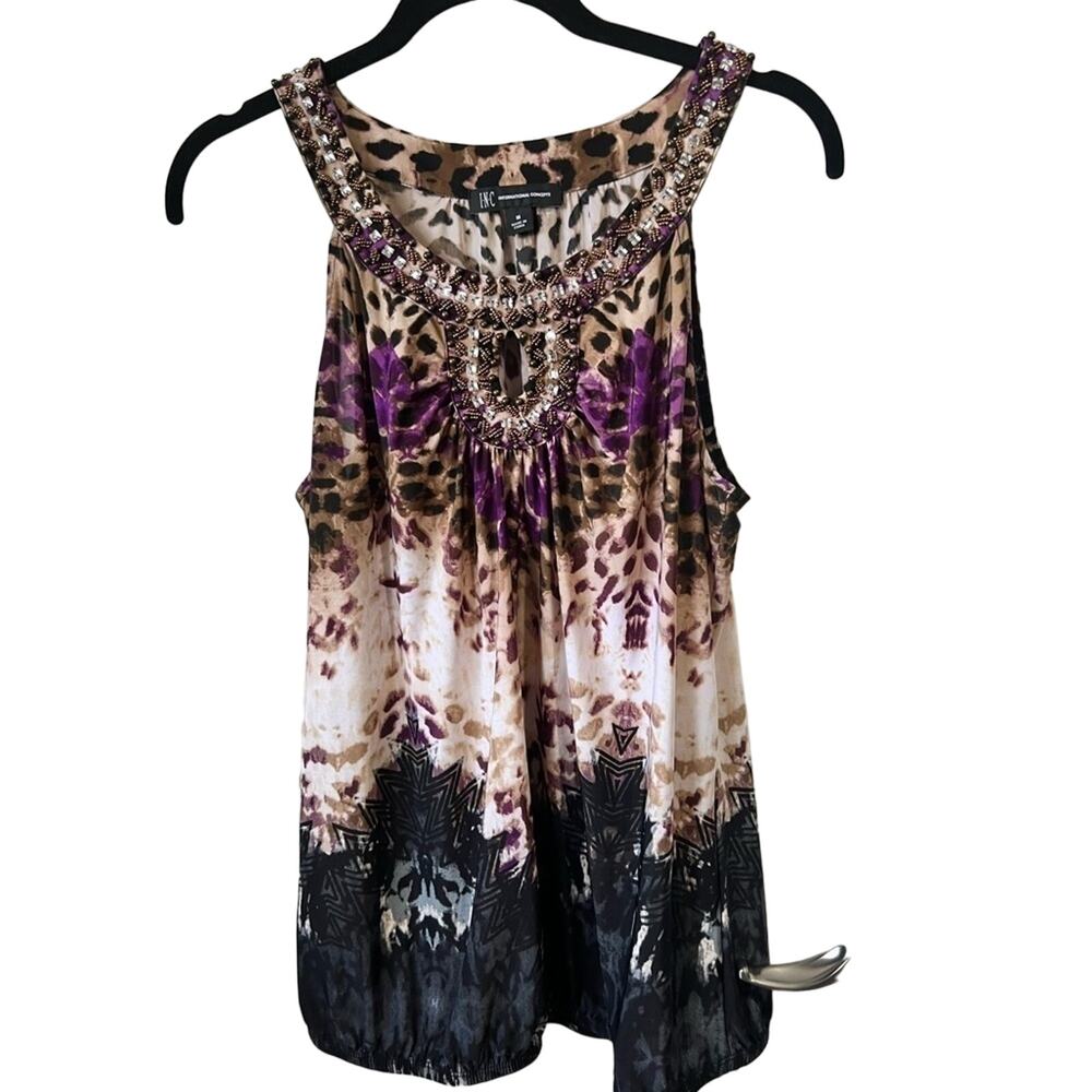 Inc Bling Sleeveless Blouse Sz M